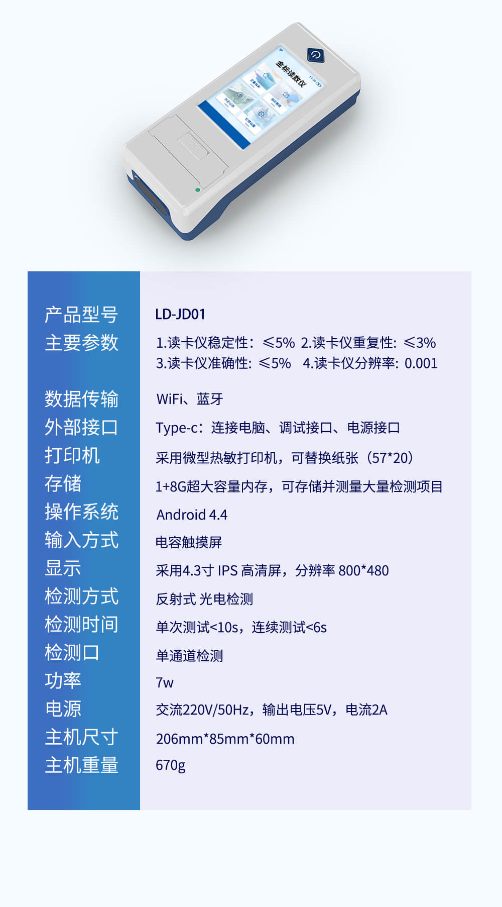 金標(biāo)定量檢測(cè)儀